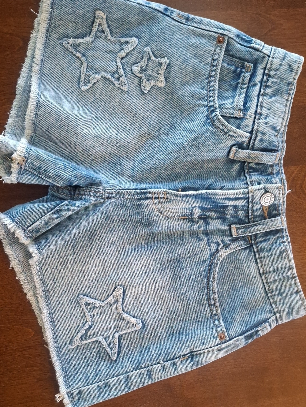 Old Navy Light Blue Star Girls Denim Shorts